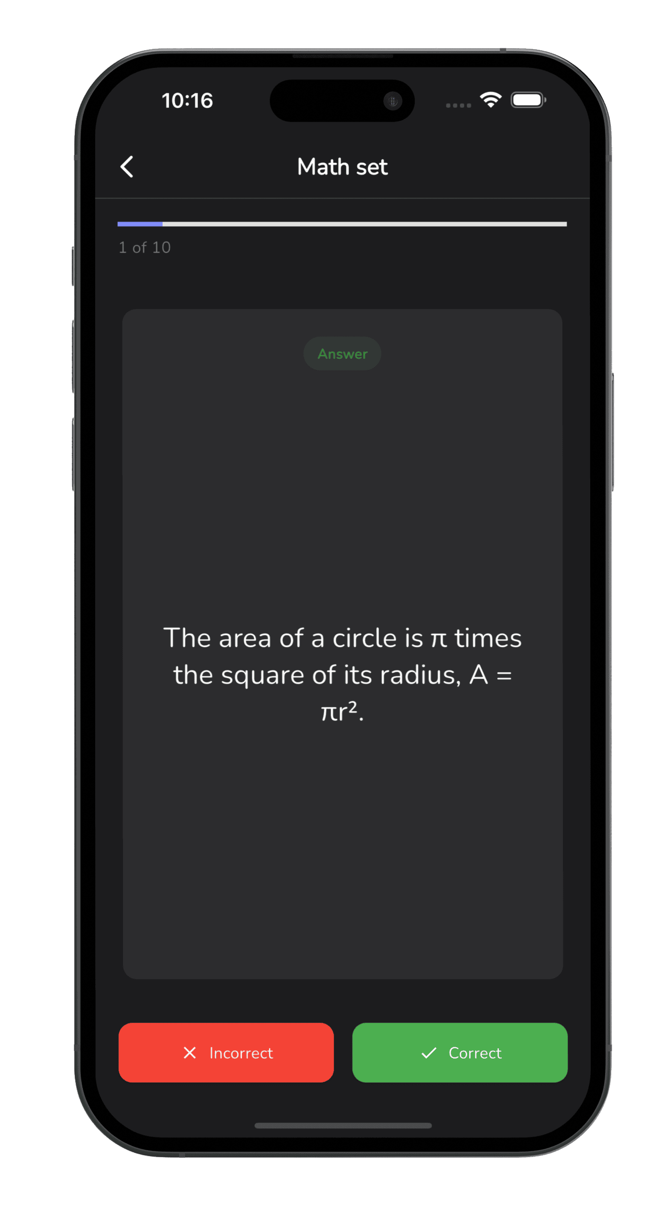 Knowkard app screenshot - AI flashcard interface 3